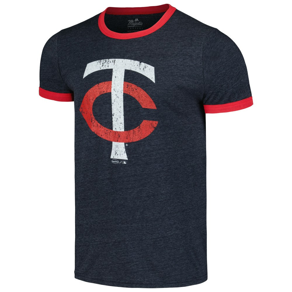 Minnesota Twins Majestic Threads Ringer Tri-Blend T-Shirt Clearance