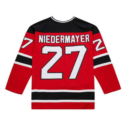 Scott Niedermayer New Jersey Devils Mitchell & Ness Big & Tall 1999/00 Blue Line 2.0 Jersey - Red | NHL Jerseys