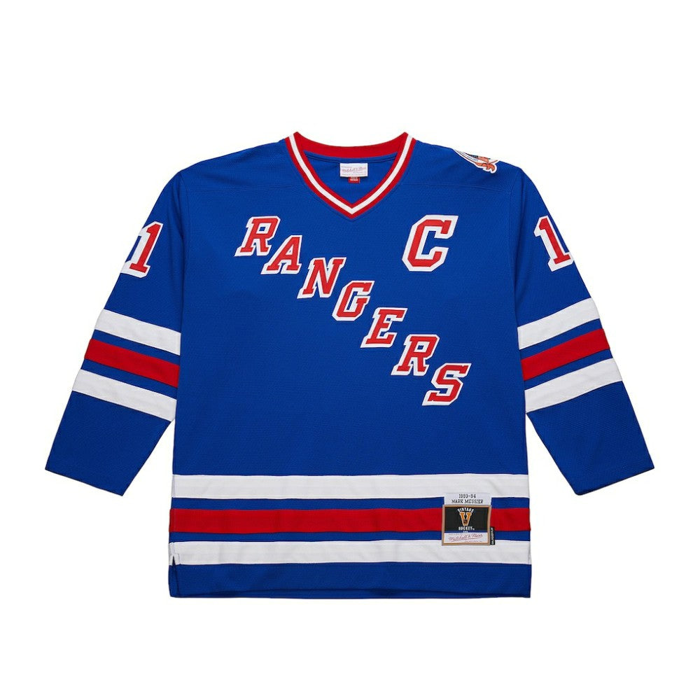 Mark Messier New York Rangers Mitchell & Ness Big & Tall 1993/94 Blue Line 2.0 Jersey - Blue | NHL Jerseys