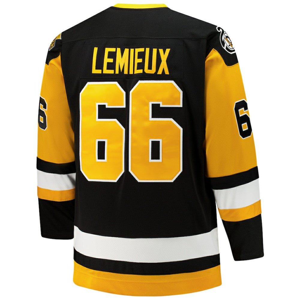 Mario Lemieux Pittsburgh Penguins Mitchell & Ness Big & Tall 1991/92 Blue Line 2.0 Jersey - Black | NHL Jerseys