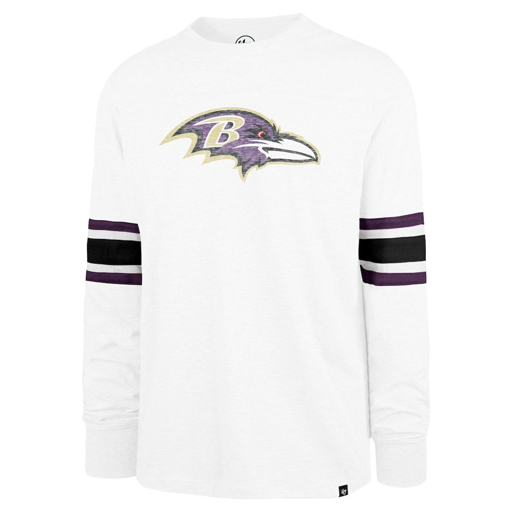 Baltimore Ravens '47 Gridiron Premier Brex Long Sleeve T-Shirt White - 47 brand
