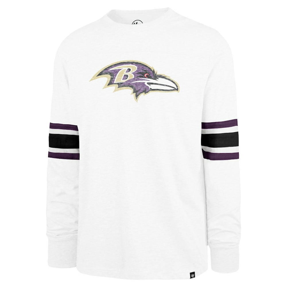 Baltimore Ravens '47 Gridiron Premier Brex Long Sleeve T-Shirt White - 47 brand