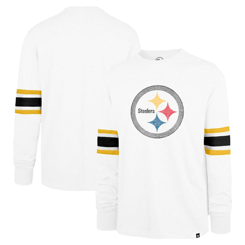 Pittsburgh Steelers '47 Gridiron Premier Brex Long Sleeve T-Shirt White - 47 brand