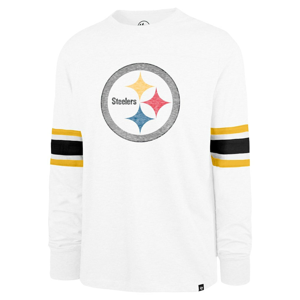 Pittsburgh Steelers '47 Gridiron Premier Brex Long Sleeve T-Shirt White - 47 brand