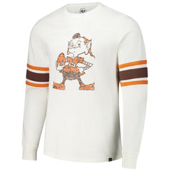 Cleveland Browns '47 Gridiron Throwback Premier Brex Long Sleeve T-Shirt White - 47 brand