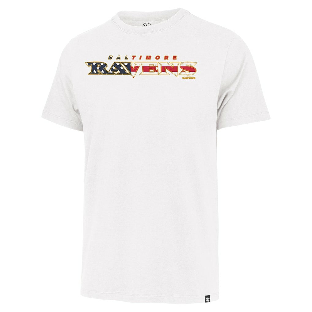 Baltimore Ravens '47 Flag Script Franklin T-Shirt White - 47 brand