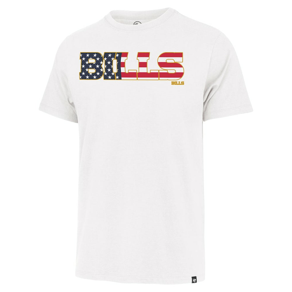 Buffalo Bills '47 Flag Script Franklin T-Shirt White - 47 brand