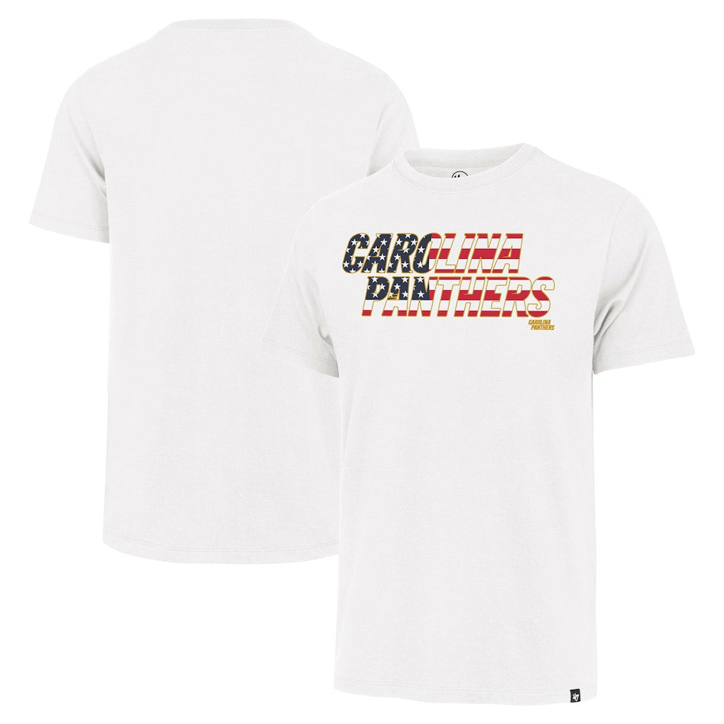 Carolina Panthers '47 Flag Script Franklin T-Shirt White - 47 brand