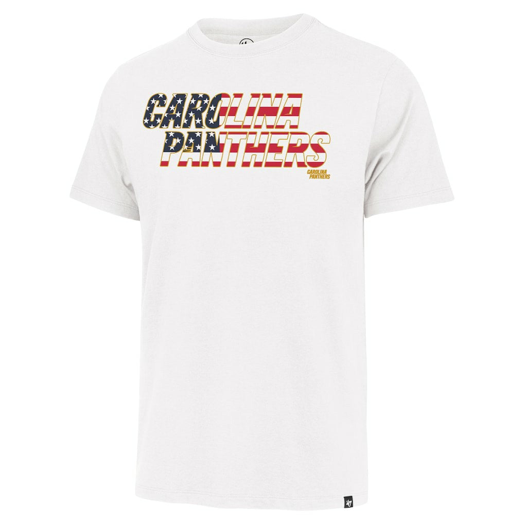 Carolina Panthers '47 Flag Script Franklin T-Shirt White - 47 brand