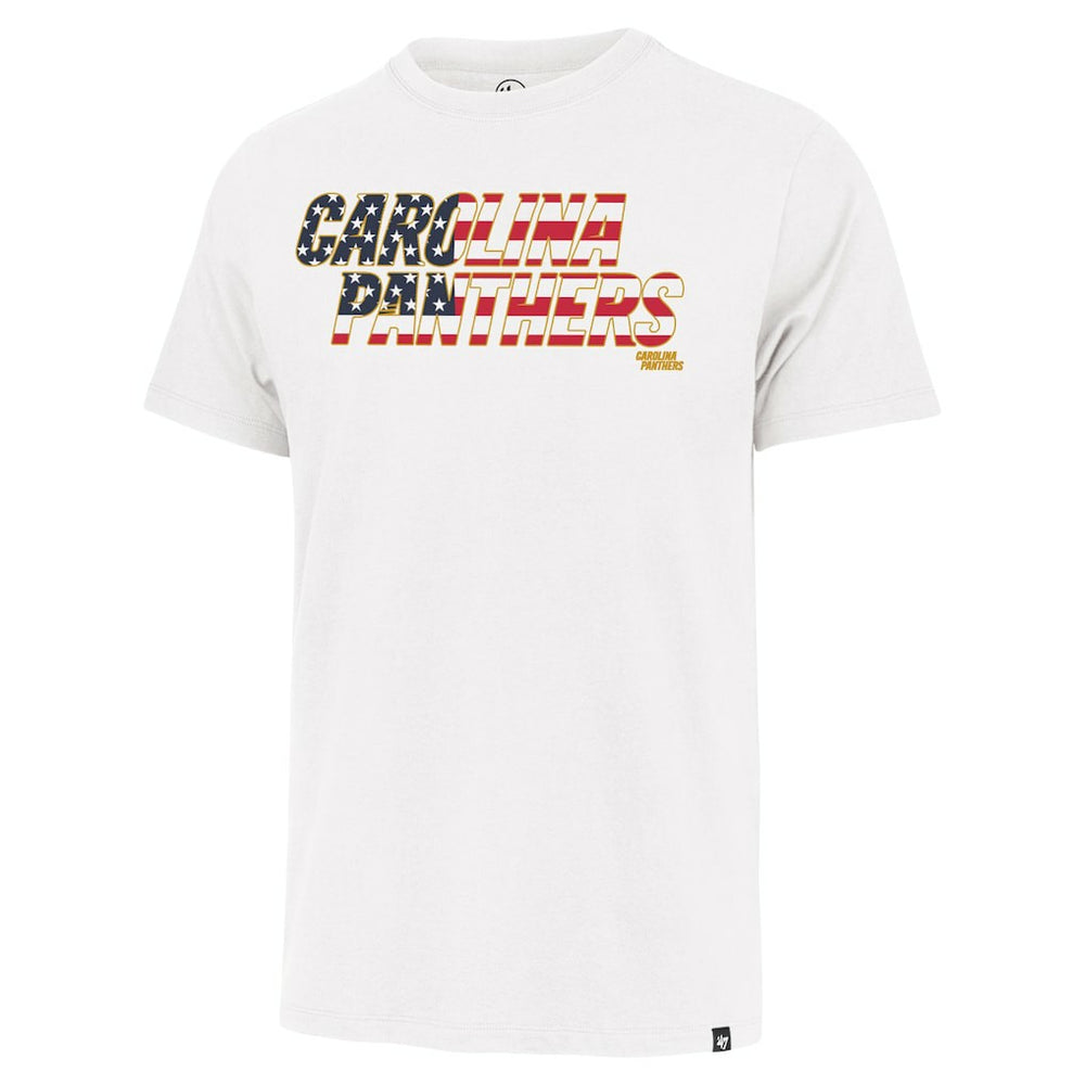Carolina Panthers '47 Flag Script Franklin T-Shirt White - 47 brand