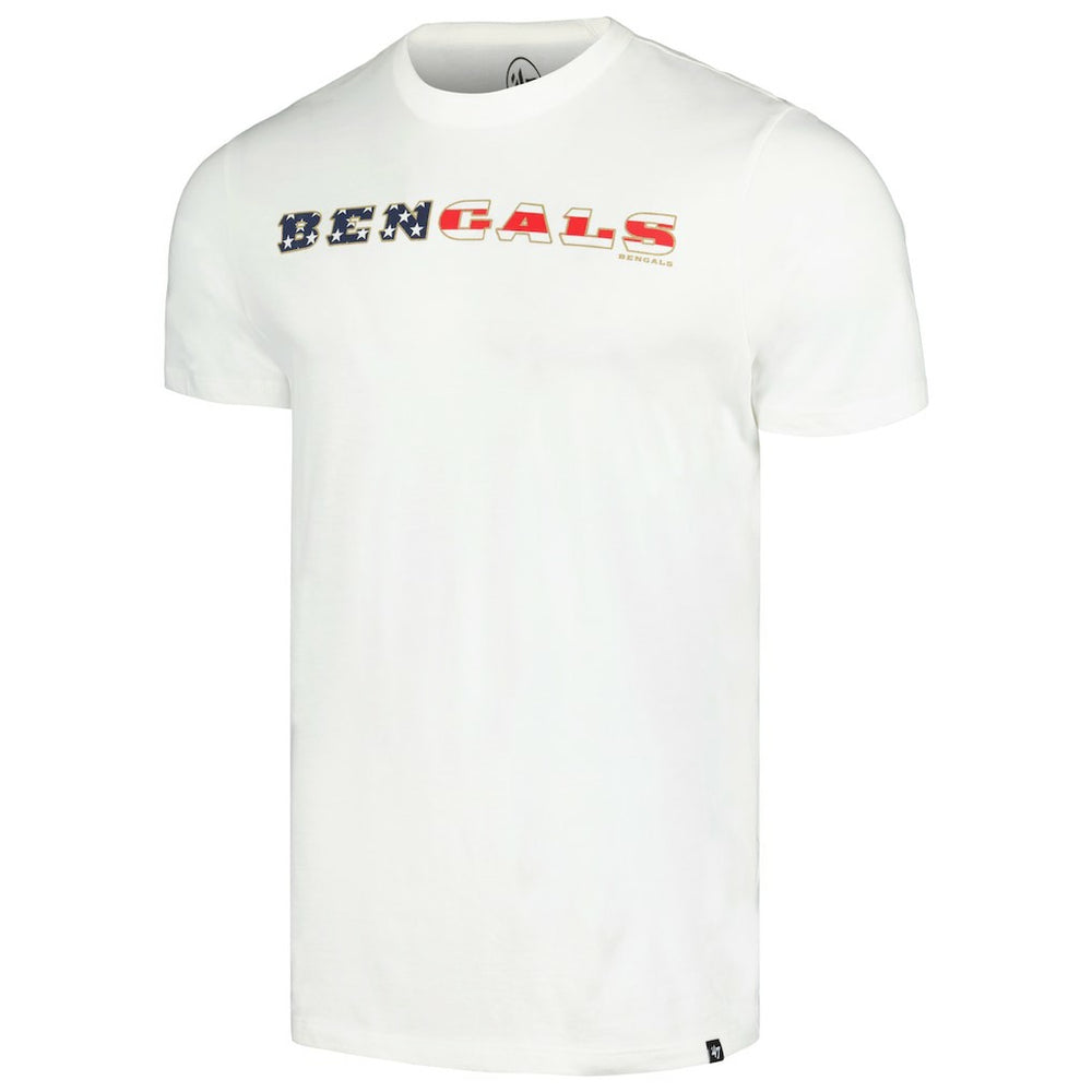 Cincinnati Bengals '47 Flag Script Franklin T-Shirt White - 47 brand