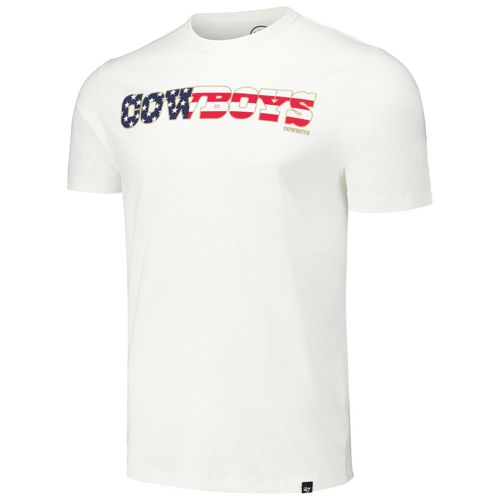 Dallas Cowboys '47 Flag Script Franklin T-Shirt White - 47 brand