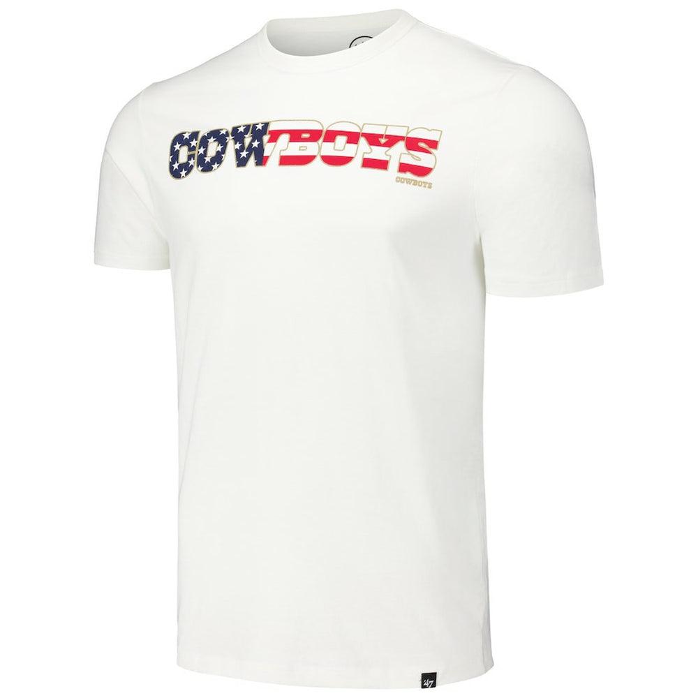 Dallas Cowboys '47 Flag Script Franklin T-Shirt White - 47 brand