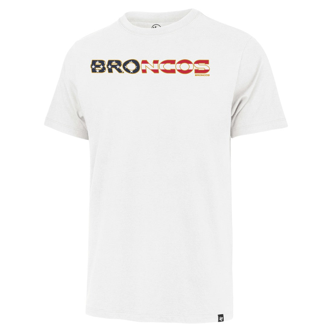 Denver Broncos '47 Flag Script Franklin T-Shirt White - 47 brand