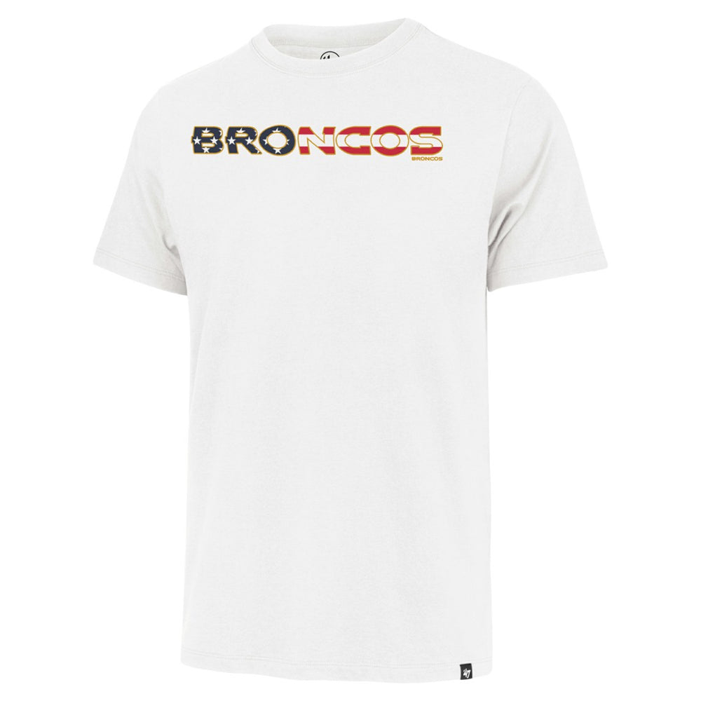 Denver Broncos '47 Flag Script Franklin T-Shirt White - 47 brand