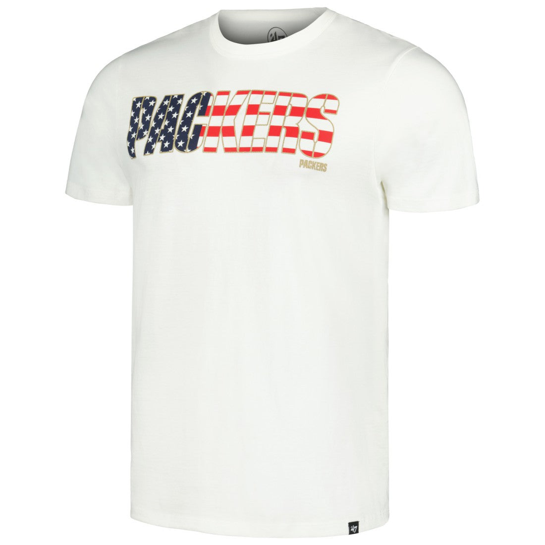 Green Bay Packers '47 Flag Script Franklin T-Shirt White - 47 brand