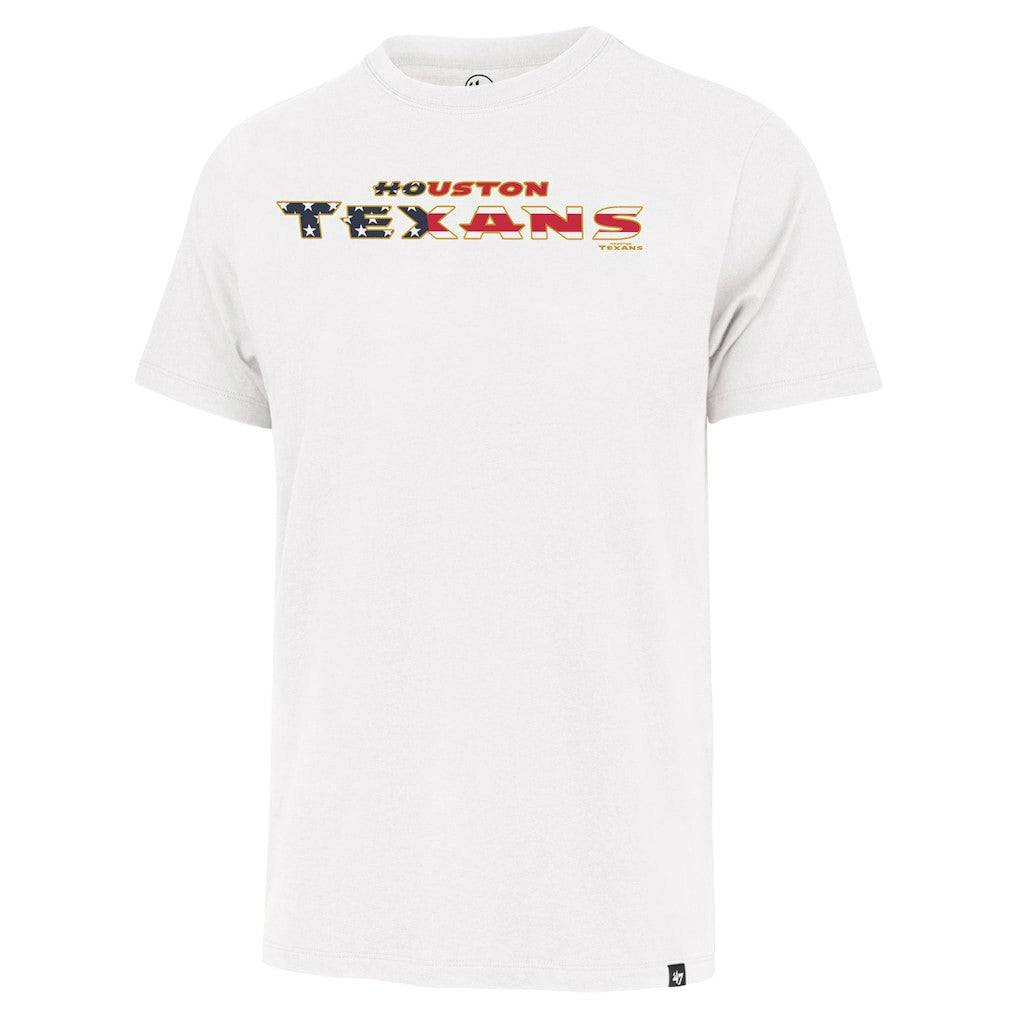 Houston Texans '47 Flag Script Franklin T-Shirt White - 47 brand