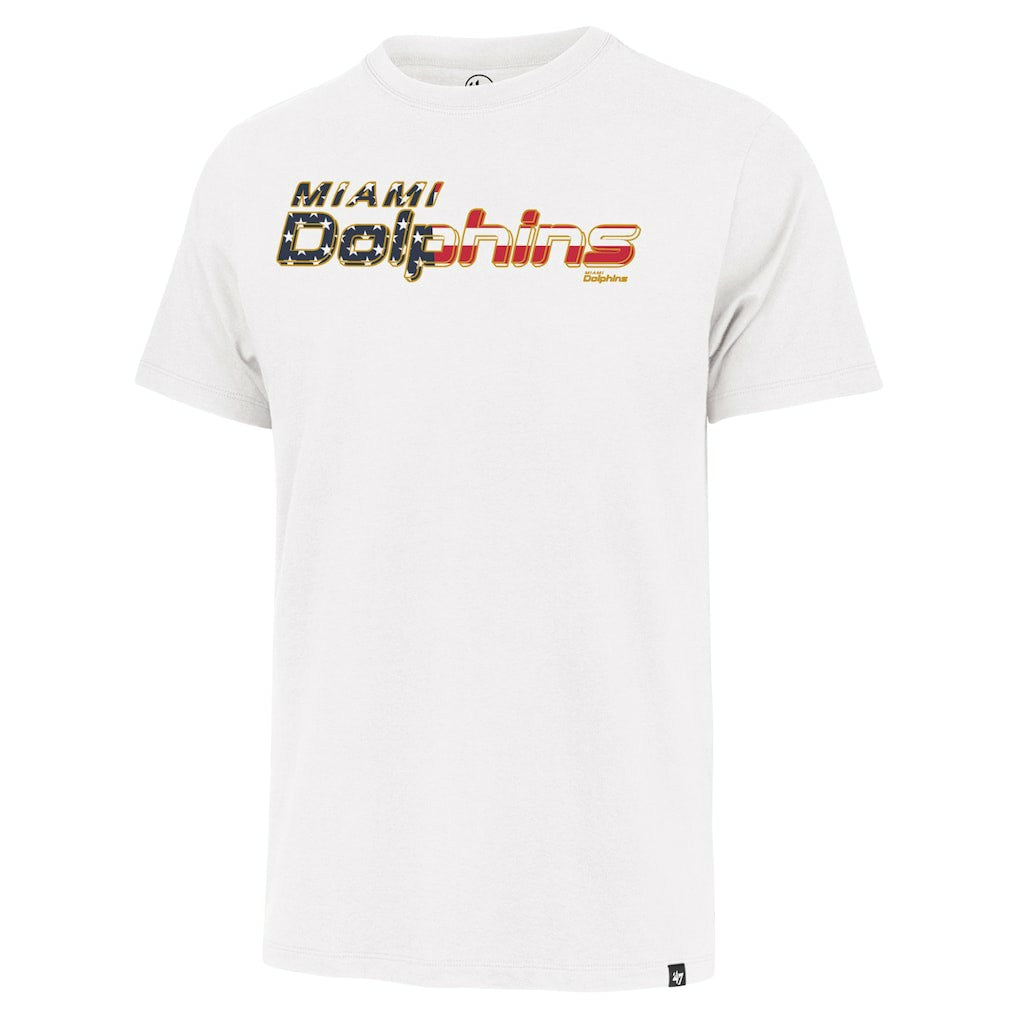 Miami Dolphins '47 Flag Script Franklin T-Shirt White - 47 brand