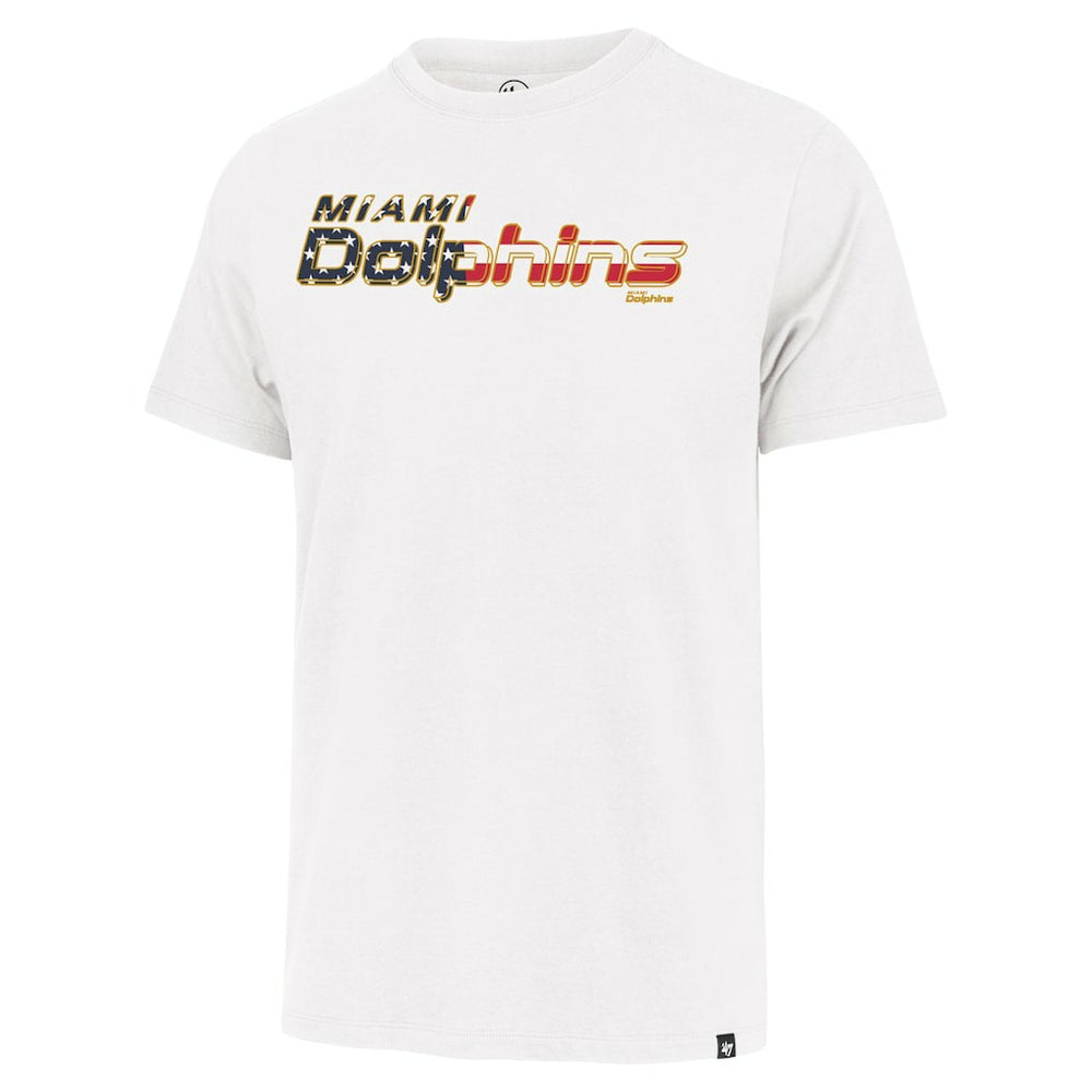 Miami Dolphins '47 Flag Script Franklin T-Shirt White - 47 brand