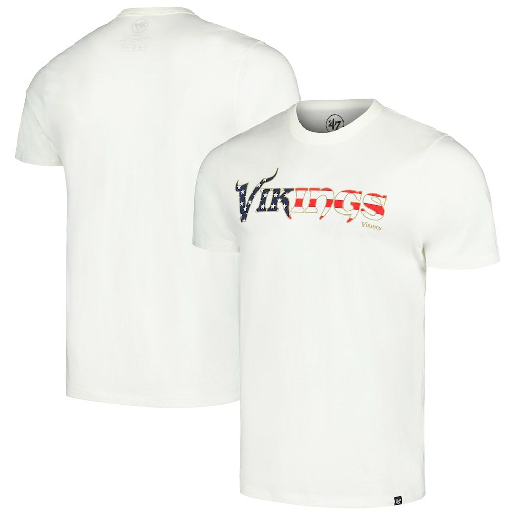 Minnesota Vikings '47 Flag Script Franklin T-Shirt White - 47 brand