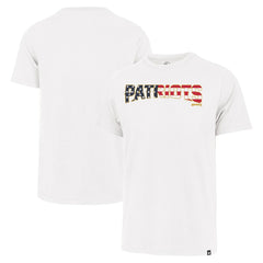 New England Patriots '47 Flag Script Franklin T-Shirt White - 47 brand