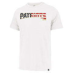 New England Patriots '47 Flag Script Franklin T-Shirt White - 47 brand
