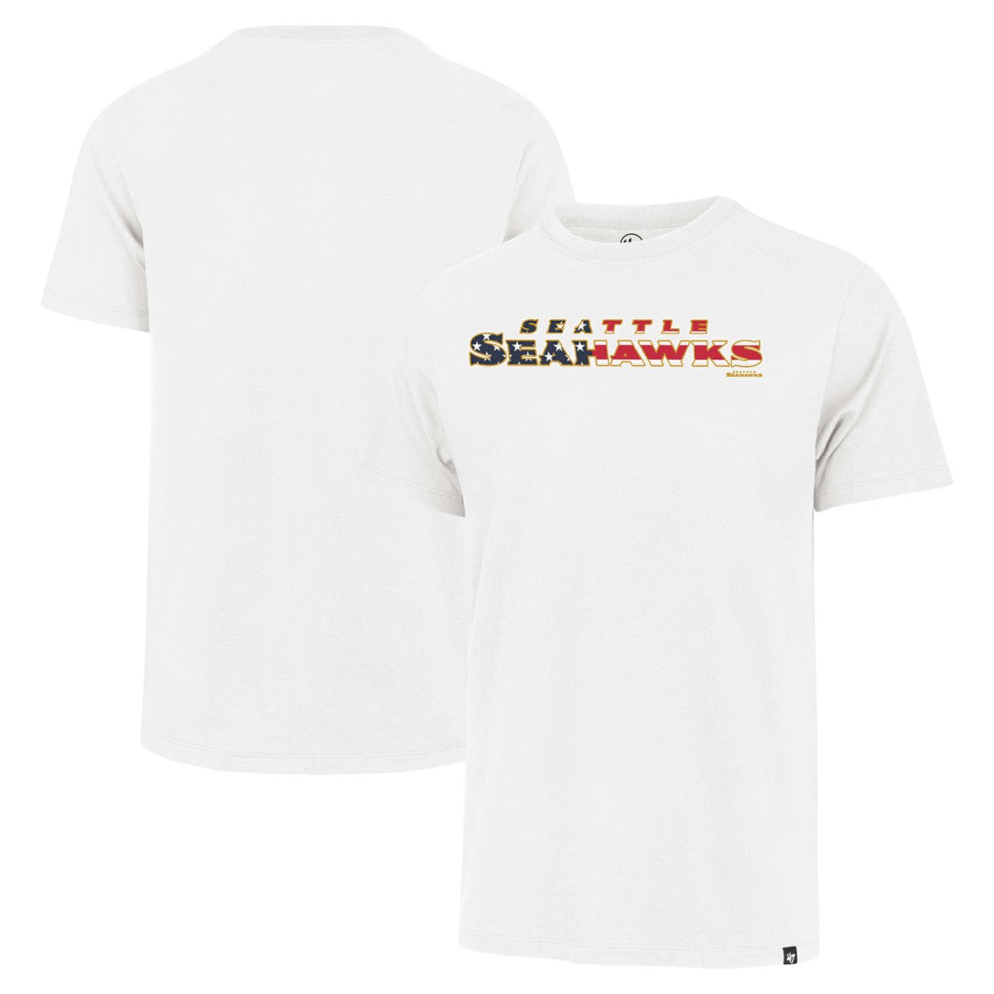 Seattle Seahawks '47 Flag Script Franklin T-Shirt White - 47 brand