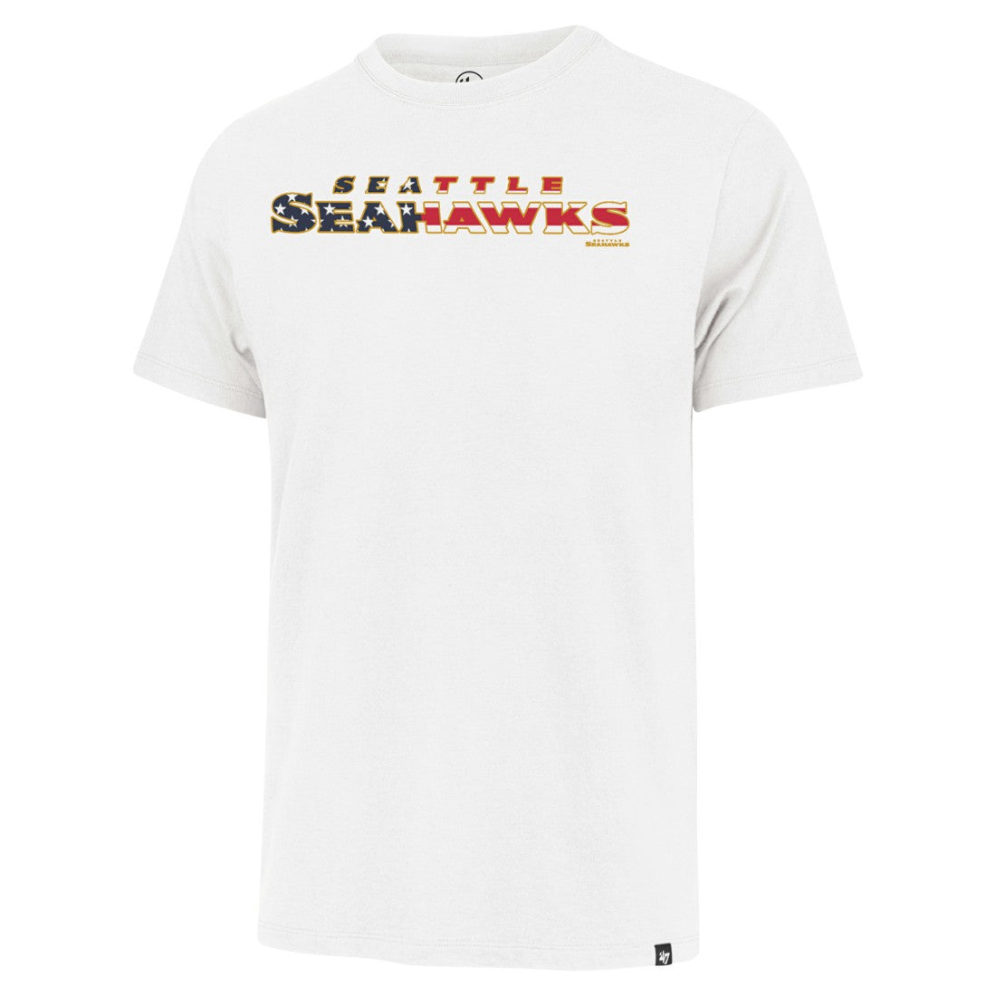 Seattle Seahawks '47 Flag Script Franklin T-Shirt White - 47 brand