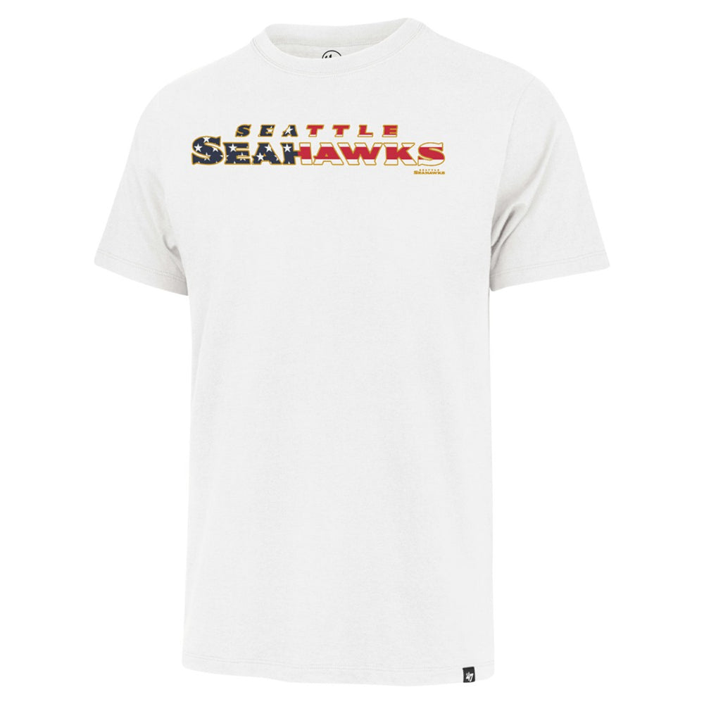 Seattle Seahawks '47 Flag Script Franklin T-Shirt White - 47 brand