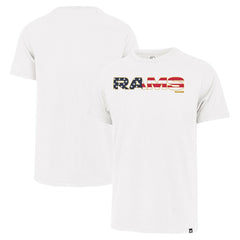 Los Angeles Rams '47 Flag Script Franklin T-Shirt White - 47 brand