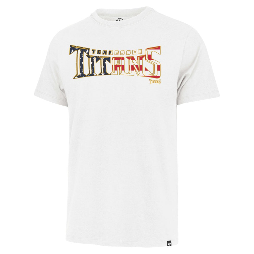 Tennessee Titans '47 Flag Script Franklin T-Shirt White - 47 brand