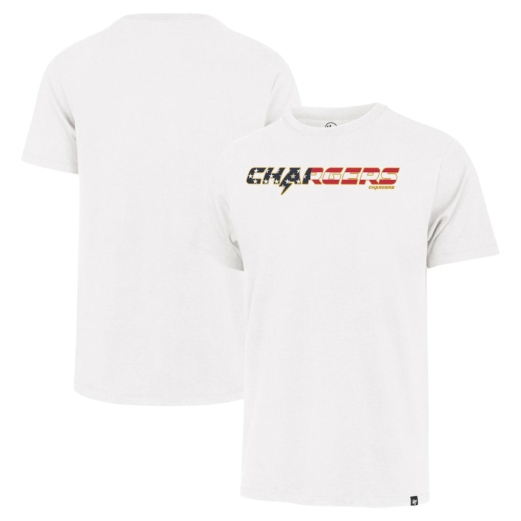 Los Angeles Chargers '47 Flag Script Franklin T-Shirt White - 47 brand