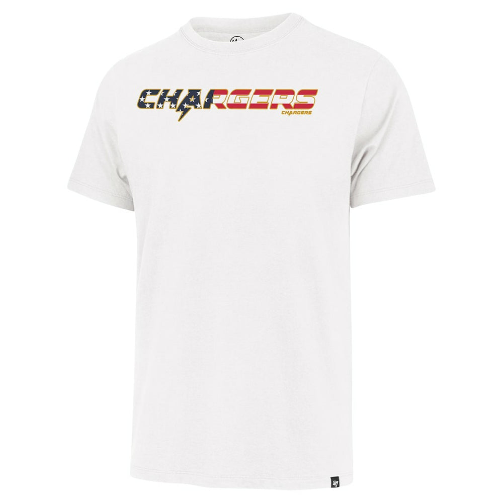 Los Angeles Chargers '47 Flag Script Franklin T-Shirt White - 47 brand