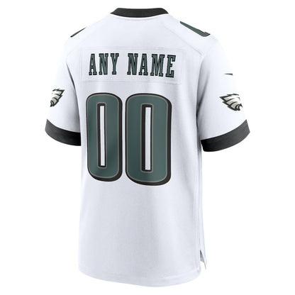Philadelphia Eagles Custom Game Jersey - White | NFL Jerseys