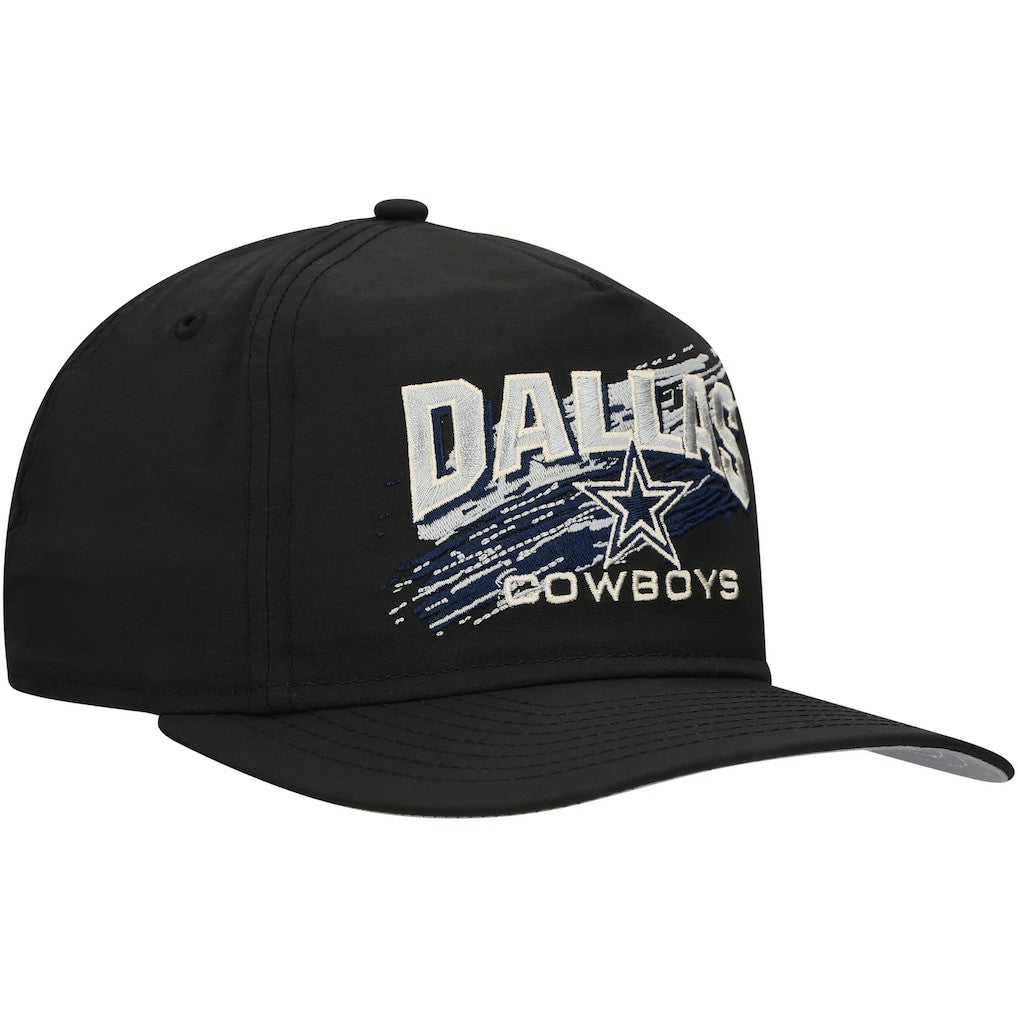 Dallas Cowboys New Era Throwback Brush Golfer Snapback Hat Black - NFL