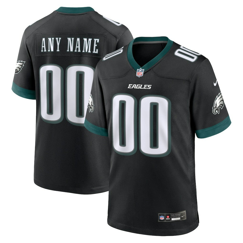 Philadelphia Eagles Alternate Custom Game Jersey Black - Nike