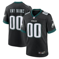 Philadelphia Eagles Alternate Custom Game Jersey Black - Nike