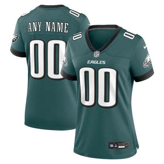 Philadelphia Eagles Women's Custom Game Jersey - Midnight Green | NFL Jerseys