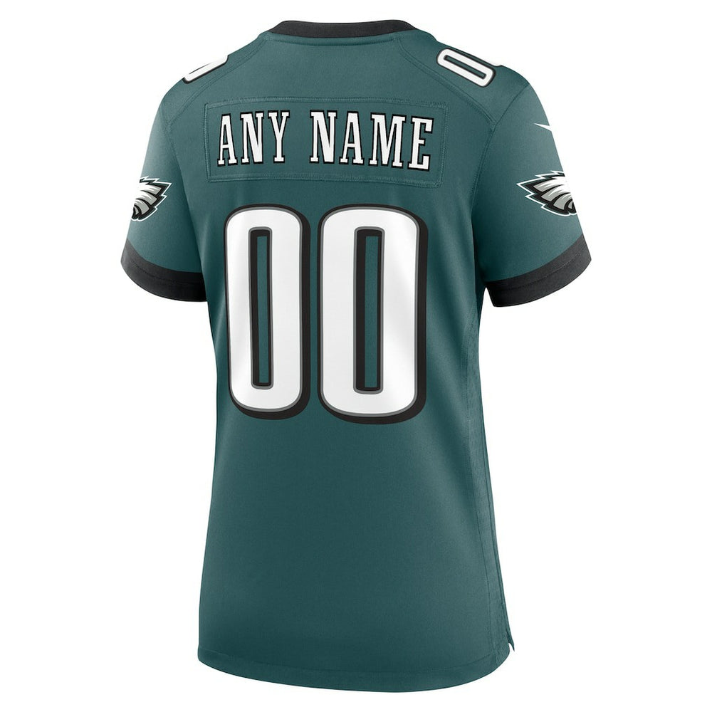 Philadelphia Eagles Women's Custom Game Jersey Midnight Green - Nike