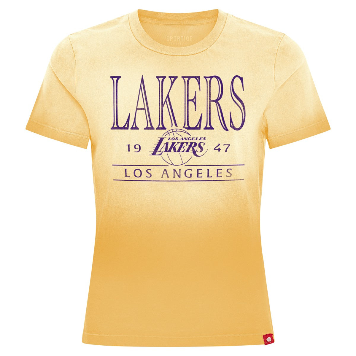 NBA - Los Angeles Lakers Sportiqe Women's Arcadia Sun-Dipped T-Shirt - Gold