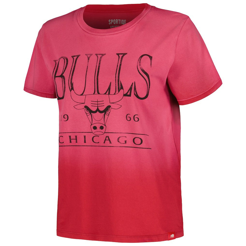 NBA - Chicago Bulls Sportiqe Women's Arcadia Sun-Dipped T-Shirt - Red