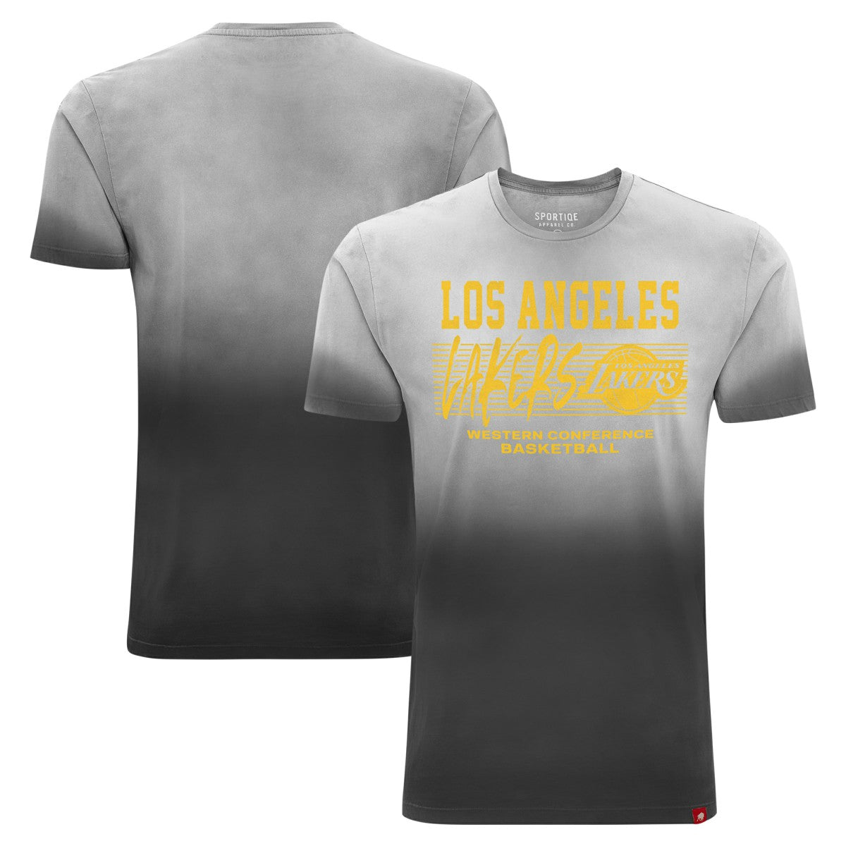 NBA - Los Angeles Lakers Sportiqe Unisex Bingham Sun-Fade T-Shirt - Black