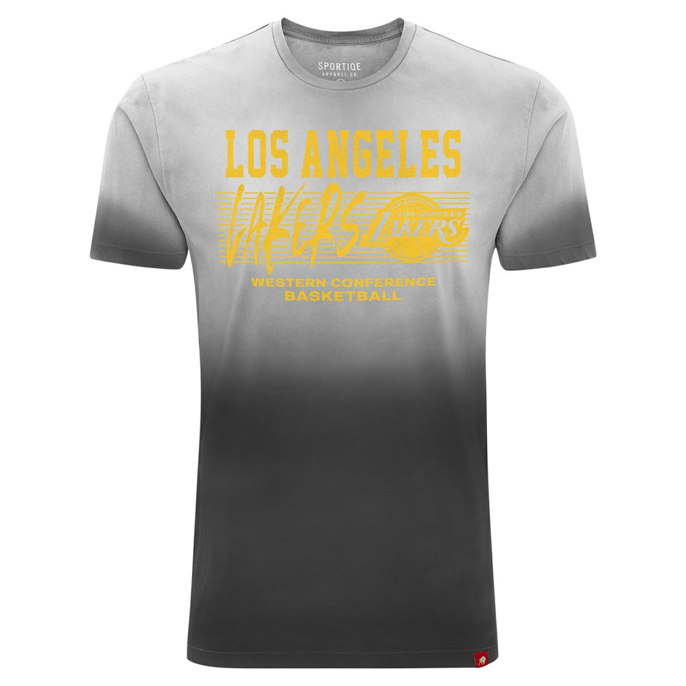 NBA - Los Angeles Lakers Sportiqe Unisex Bingham Sun-Fade T-Shirt - Black