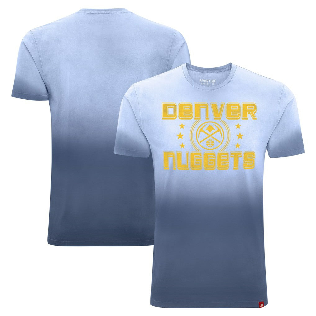 NBA - Denver Nuggets Sportiqe Unisex Bingham Sun-Fade T-Shirt - Blue
