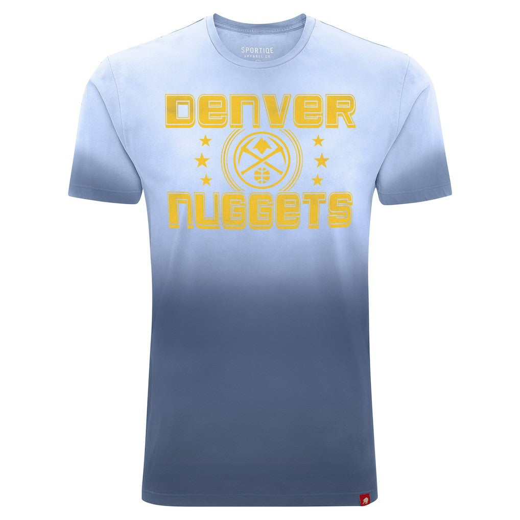 NBA - Denver Nuggets Sportiqe Unisex Bingham Sun-Fade T-Shirt - Blue