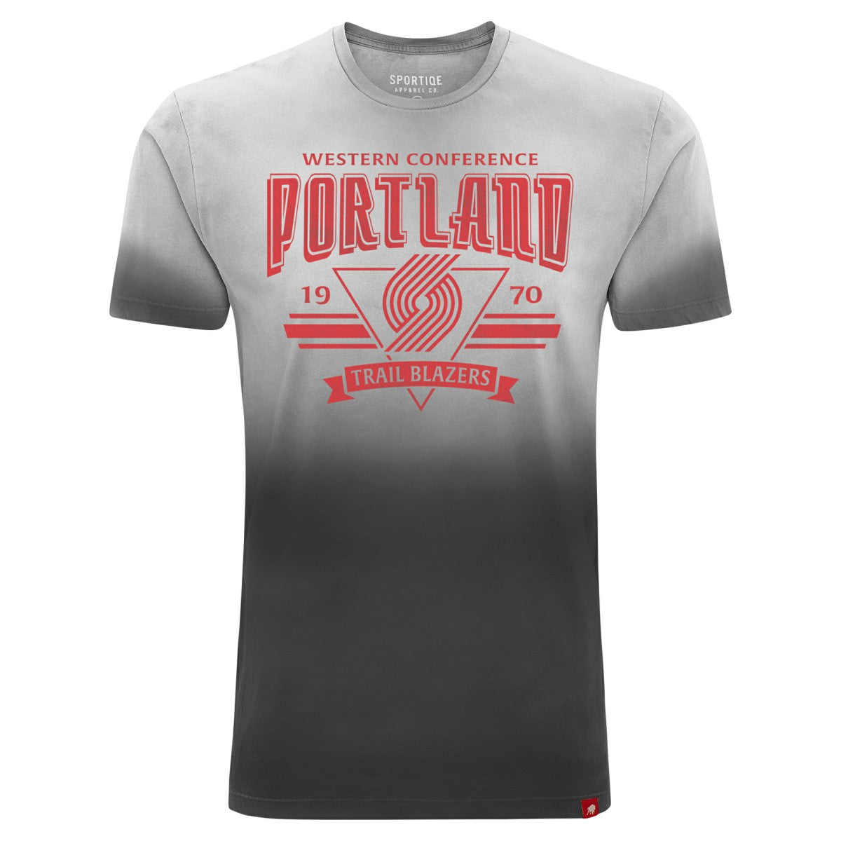 NBA - Portland Trail Blazers Sportiqe Unisex Bingham Sun-Fade T-Shirt - Black
