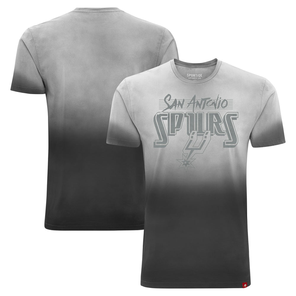 NBA - San Antonio Spurs Sportiqe Unisex Bingham Sun-Fade T-Shirt - Black