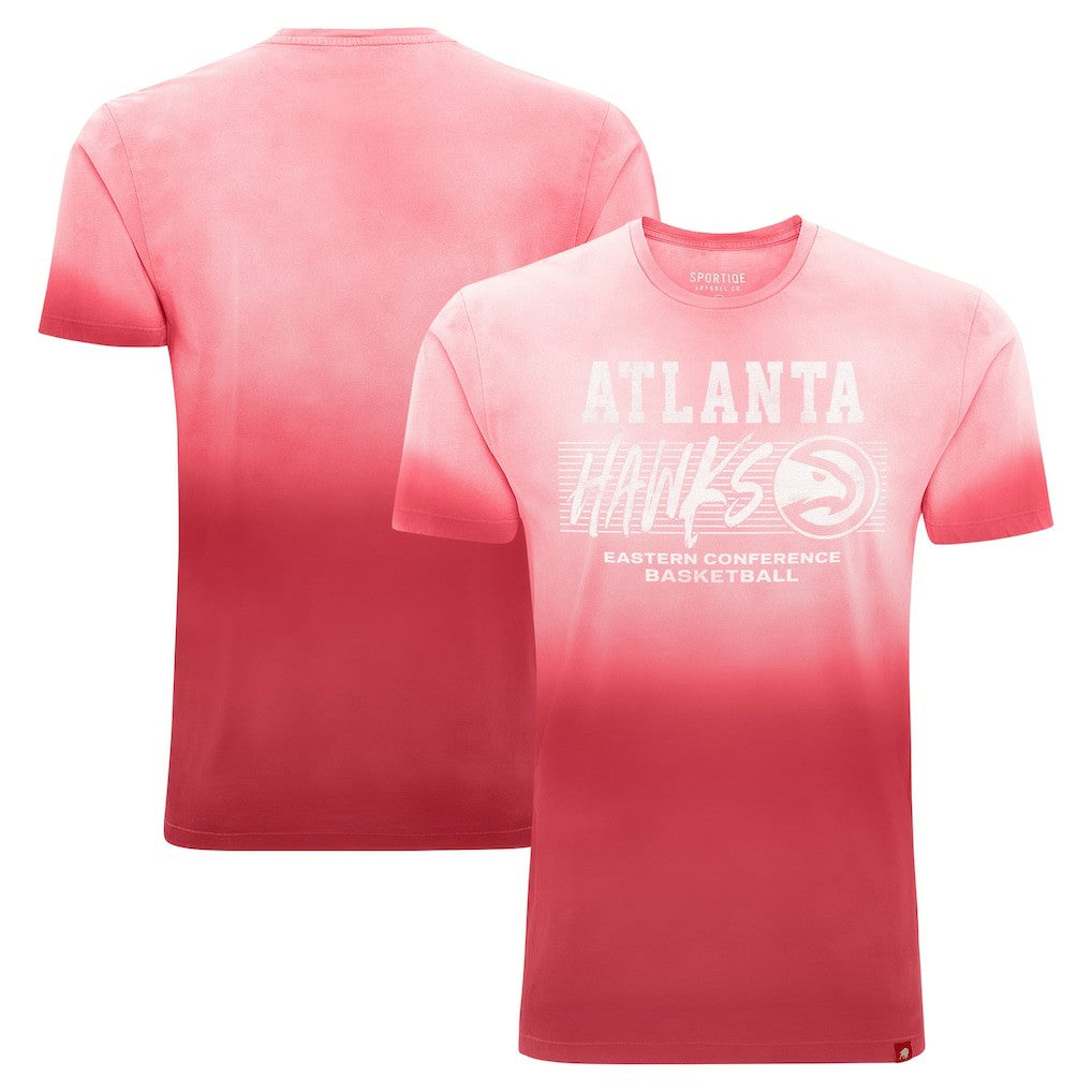 NBA - Atlanta Hawks Sportiqe Unisex Bingham Sun-Fade T-Shirt - Red