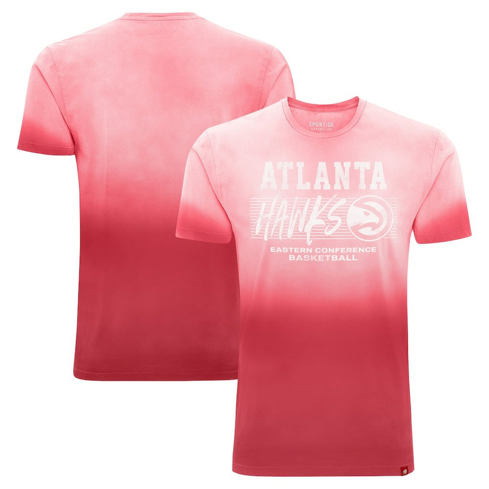 NBA - Atlanta Hawks Sportiqe Unisex Bingham Sun-Fade T-Shirt - Red