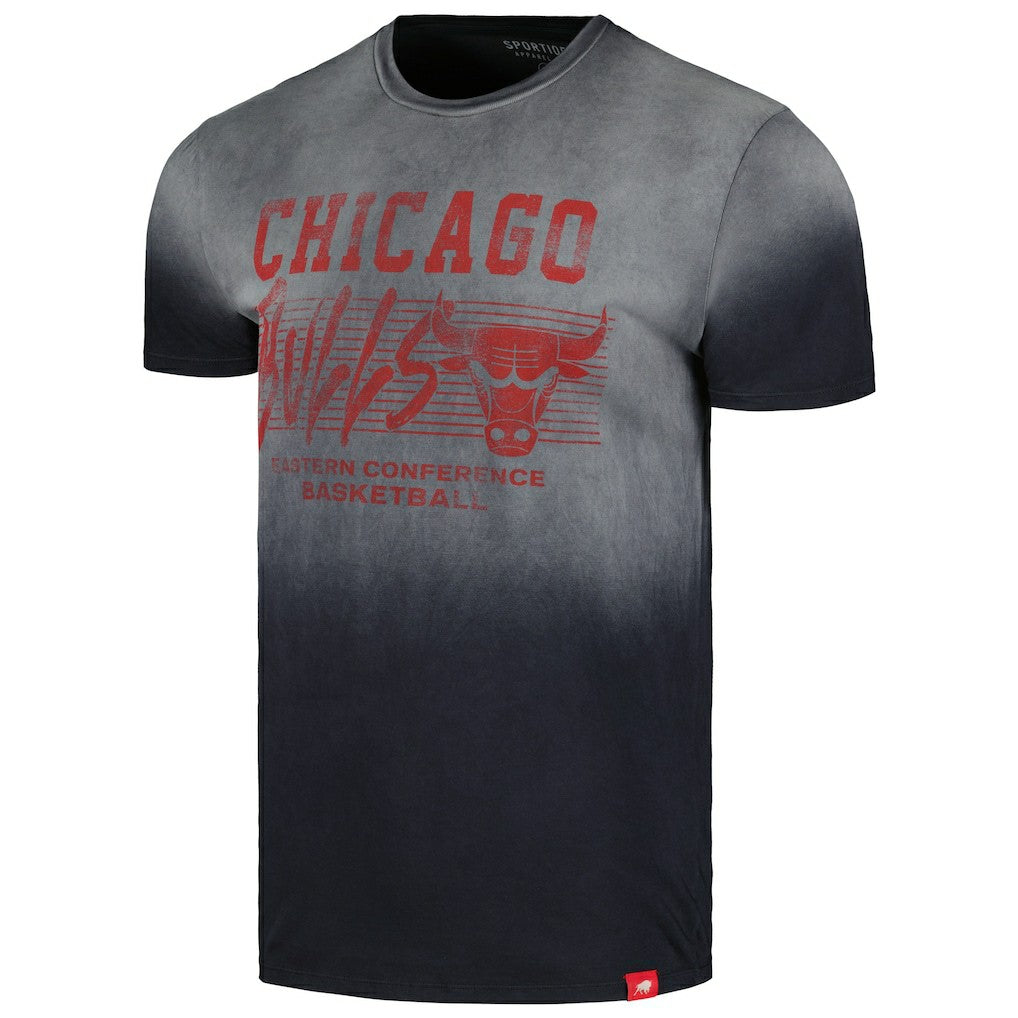 NBA - Chicago Bulls Sportiqe Unisex Bingham Sun-Fade T-Shirt - Black